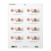 モダンなカリグラフィー カラー パレット メイクアップ アーティスト   L ラベル (フルシート)