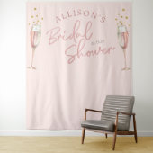 モダンなカリグラフィー シャンパンフルートの背景 タペストリー (インサイチュ)