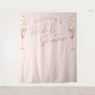 モダンなカリグラフィー シャンパンフルートの背景 タペストリー