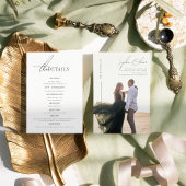 モダンなカリグラフィー スクリプト写真 ウェディング詳細 招待状