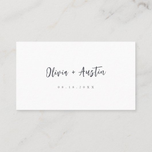 モダンなカリグラフィー ミニマル ウェブサイト 挿入カード プレイスカード (裏面)