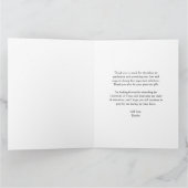 モダンなカリグラフィー 二枚の写真 卒業 折りたたみ サンキューカード (内部)