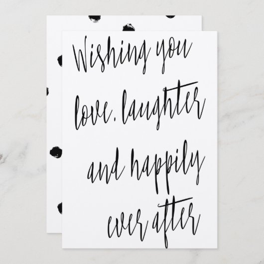 モダンなカリグラフィー「愛を願っています」 招待状 (正面/裏面)