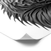 モダンなカワウソの肖像 黒と白 ポスター (角)