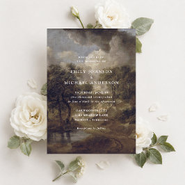 モダンなカントリーハウスの結婚式招待状 招待状