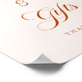 モダンなカード＆ギフト ブライダルシャワーテーブル ポスター (角)