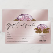 モダンなガーリーなギフトカード ネイル ダイヤモンド (正面/裏面)