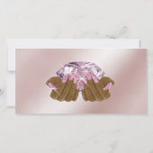 モダンなガーリーなギフトカード ネイル ダイヤモンド (裏面)