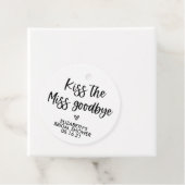 モダンなキス・ザ・ミス・グッバイ ブライダルシャワー フェイバータグ (インサイチュ)