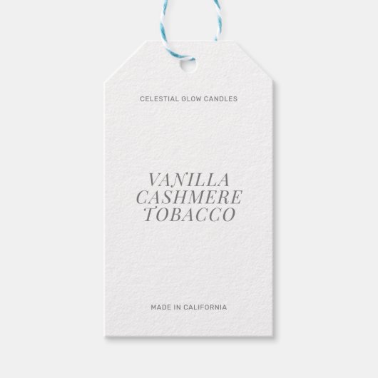 モダンなキャンドルのシンプルなブランディングギフトタグ ギフトタグ (正面)