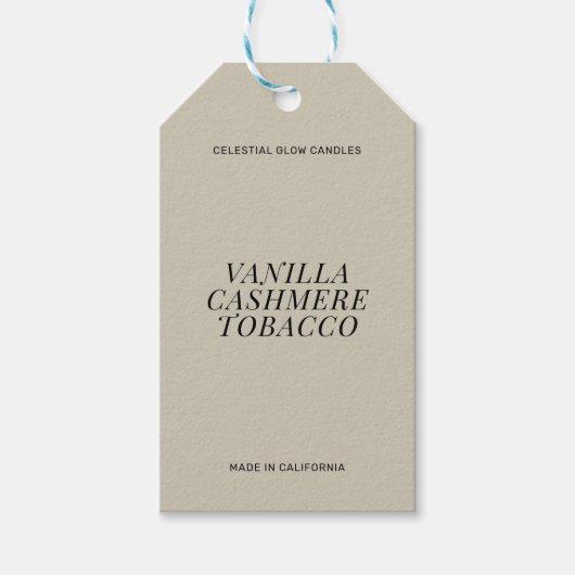 モダンなキャンドルのシンプルなブランディングギフトタグ ギフトタグ (正面)