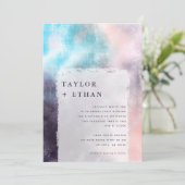 モダンなキャンバス結婚式の招待状 招待状 (スタンド正面)