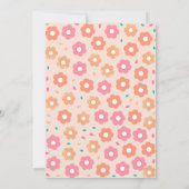 モダンなキュートな子供の花のティーパーティー誕生日 招待状 (裏面)