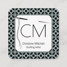 モダンなキルトの職人 スクエア名刺