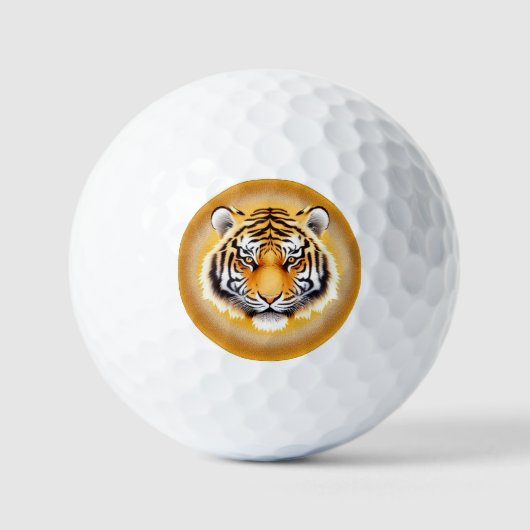 🐅 モダンなギフトのための抽象的なトラのデザイン ゴルフボール (正面)