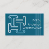 モダンなギリシャ人のコラムの弁護士の名刺 名刺 (裏面)