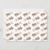 モダンなクマの風船の誕生日写真の感謝カード サンキューカード (裏面)