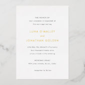 モダンなクラシックウェディング 箔招待状 (正面)