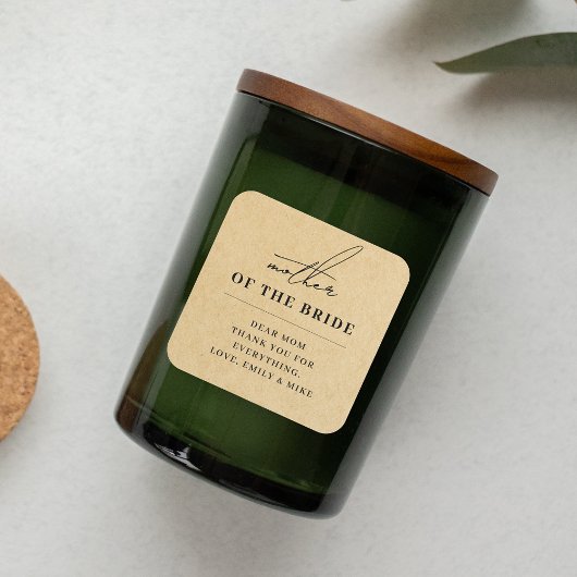 モダンなクラフトスタイルの結婚式の母へのギフト スクエアシール