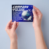 モダンなクリエイティブバブルカー チラシ (手)