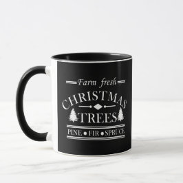 モダンなクリスマスのもみの木 ファームフレッシュ マグカップ