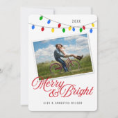 モダンなクリスマスのイルミネーション写真 シーズンカード (正面)