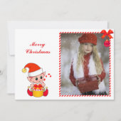 モダンなクリスマスのエルフとカスタム写真 (正面)