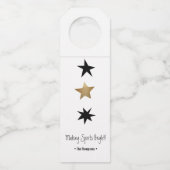 モダンなクリスマスのスカンジナビア人の星 ボトルネックタグ (裏面)