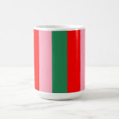 モダンなクリスマスのストライプ コーヒーマグカップ (中央)