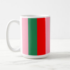 モダンなクリスマスのストライプ コーヒーマグカップ