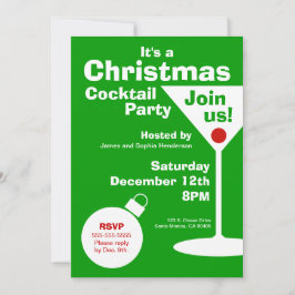 モダンなクリスマスのパーティの招待状 招待状