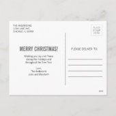 モダンなクリスマスのホリデー写真ポストカード シーズンポストカード (裏面)