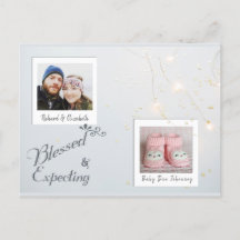 モダンなクリスマスの写真の妊娠Annoucement