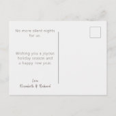 モダンなクリスマスの写真の妊娠Annoucement 案内ポストカード (裏面)