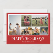 モダンなクリスマスの写真コラージュ シーズンカード (正面)