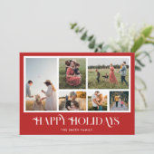 モダンなクリスマスの写真コラージュ シーズンカード (スタンド正面)