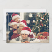 モダンなクリスマスの写真シーズン挨拶ポストカード シーズンカード (正面)