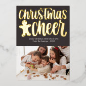 モダンなクリスマスの喜び　フォイル　ホリデーカード 箔シーズンカード (正面)