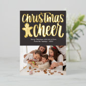 モダンなクリスマスの喜び　フォイル　ホリデーカード 箔シーズンカード (立ち正面)