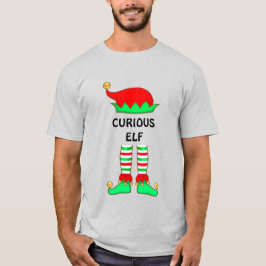 モダンなクリスマスの好奇心旺盛なエルフTシャツ Tシャツ