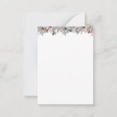 モダンなクリスマスの家族写真　ナチュラルなホリデー ノートカード (裏面)