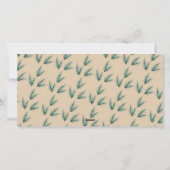 モダンなクリスマスの松の葉の3枚写真コラージュ シーズンカード (裏面)