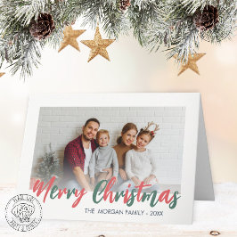 モダンなクリスマスの褪せた写真 シーズンカード