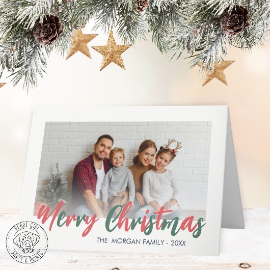 モダンなクリスマスの褪せた写真 シーズンカード