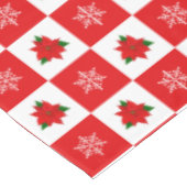 モダンなクリスマスの赤と白のテーブルクロス テーブルクロス (アングル)