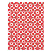 モダンなクリスマスの赤と白のテーブルクロス テーブルクロス (正面)