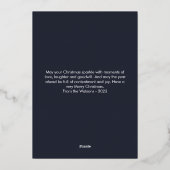 モダンなクリスマスの鐘が鳴る フォイル写真 箔シーズンカード (裏面)