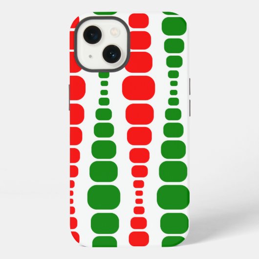 モダンなクリスマスの長方形 iPhoneケース (裏面)