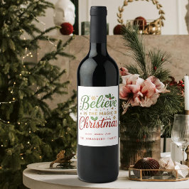 モダンなクリスマスの魔法を信じて ワインラベル