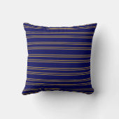 モダンなクリスマスは、(オーナメントと)金ゴールド及び海軍を信じます クッション (裏面)